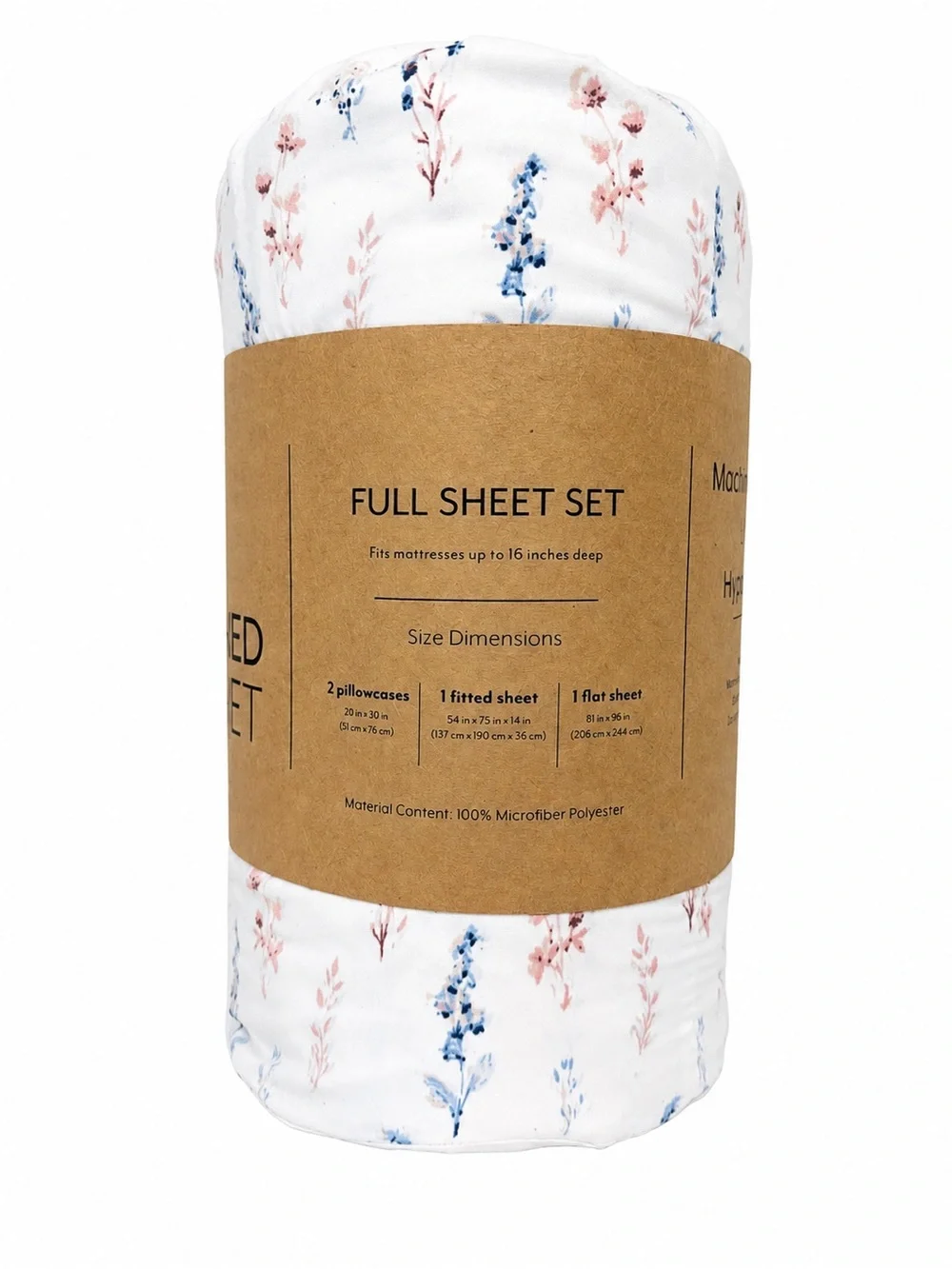 Becky Cameron Full Floral 4 Piece Sheet Set New